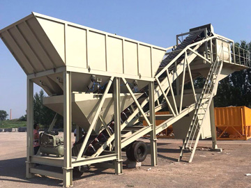 YHZS25 mobile concrete batching plant