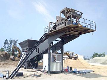 YHZS50 mobile concrete batching plant