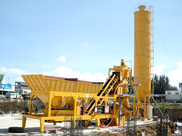 YHZS100 mobile concrete batching plant